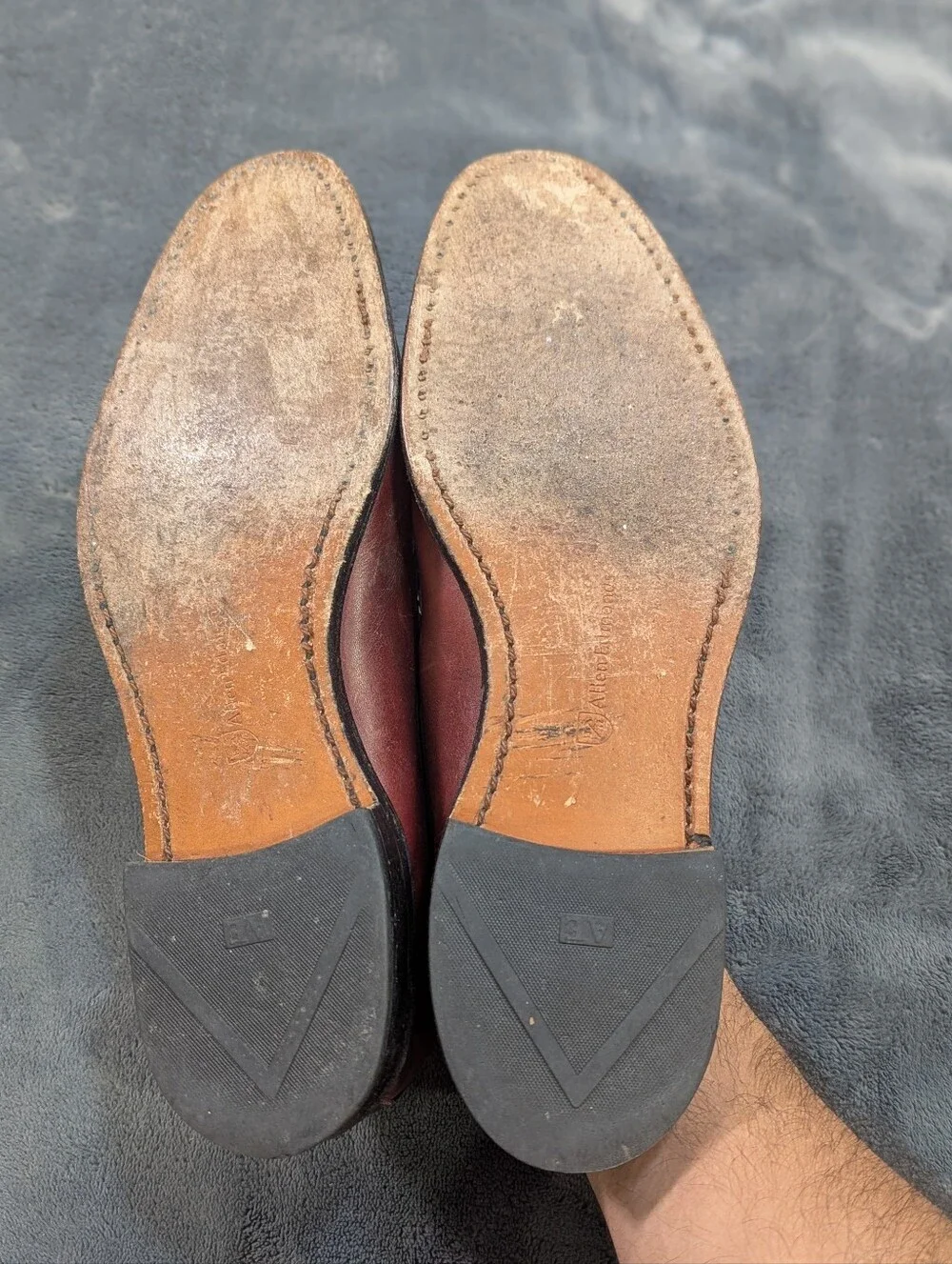 Allen Edmond Grayson Brown Leather Tassel Loafer Men's Size 9.5 Office Formal